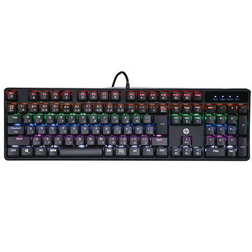 HP エイチピー GK320 日本語配列 有線メカニカル ゲーミングキーボード 青軸仕様 ブラック