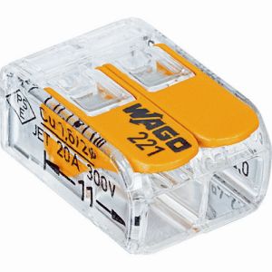 ワゴジャパン WAGO WFR-2 より線・単線ワンタッチ接続可能コネクタ 2穴用 り WFR-2