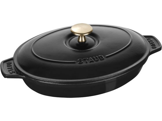 楽天市場】ストウブ staub オーバルホットプレート 蓋付 23cm グレー