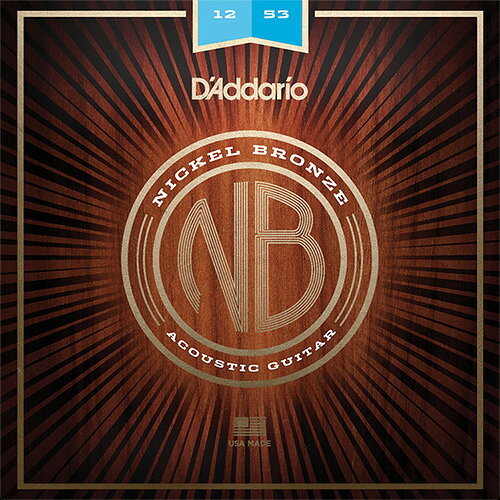 ダダリオ アコースティックギター弦 Nickel Bronze Acoustic Guitar Strings Light .012-.053 NB1253 D’Addario NICKEL BRONZE