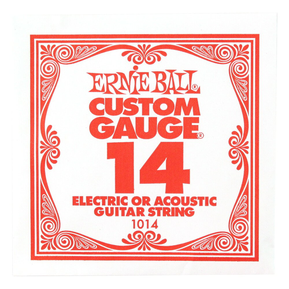 ERNiE BALL アーニーボール/ Electric or Acoustic Steel Plain 1014 .014 バラ弦