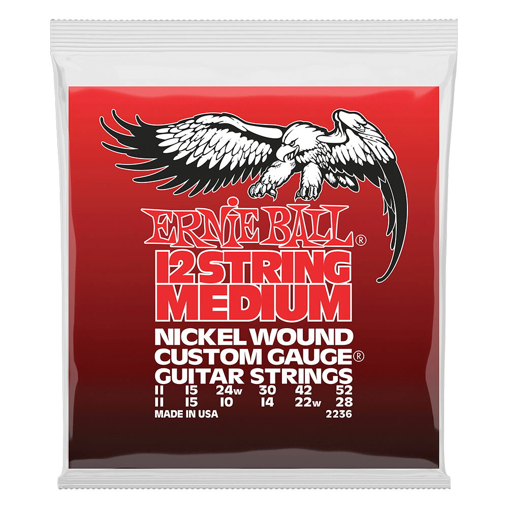 ERNIE BALL アーニーボール エレキギター弦 2236 NICKEL WOUND 12 STRING MEDIUM ニッケル ワウンド 12弦 ミディアム
