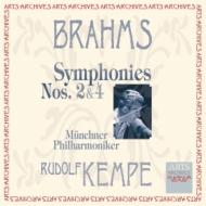 【中古】RUDOLF KEMPE ルドルフ・ケンペ　／　BRAHMS : SYMPHONIES Nos.2 & 4〔輸入盤CD〕