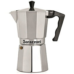 BARAZZONI 直火用 エスプレッソコーヒーメーカー9カップ LA CAFFETTIERA ALLUMINIO E COLORATA シルバー 830005509