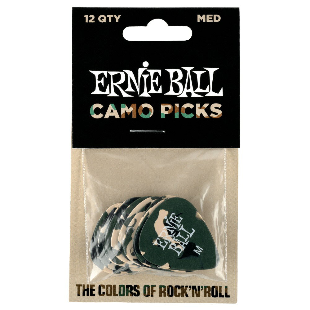ERNIE BALL Guitar Pick Camouflage Medium 9222