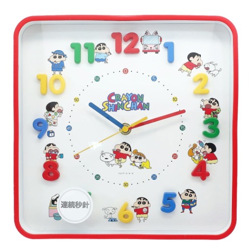 希少　掛け時計 クレヨンしんちゃん 足振りクロック アナログ 静音 連続秒針 Amazon.co.jp: ティーズファクトリー(T'S Factory) 掛け時計 クレヨン