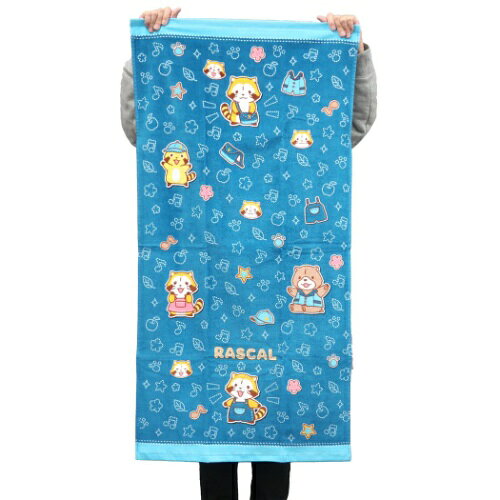 あらいぐまラスカル グッズ バスタオル 世界名作劇場 キャラクター プリント ビッグタオル デニム プレゼント 男の子 女の子 ギフト バレンタ 爆買