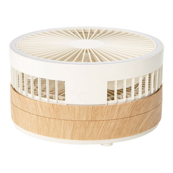 スリーアップ 充電式 マルチフォールディングファン アイボリーウッド LF-T2104IV