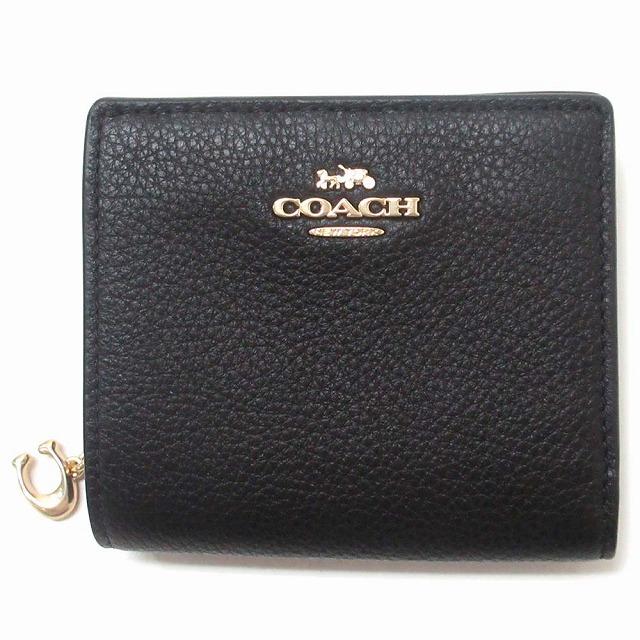 ◾︎新品 未使用◾︎ 日本限定 コーチ 2つ折り財布 レキシー レザー 黒 保存袋付 43ca120598b3336a1bc518be73f132