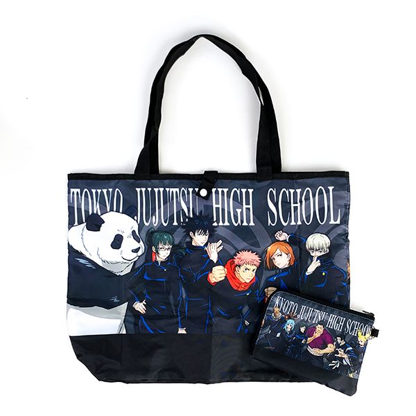 呪術廻戦 グッズ エコバッグ 折りたたみ ショッピングバッグ 集合 少年ジャンプ トートバッグ お買い物かばん アニメキャラクター 男の子 女の子 ギフト