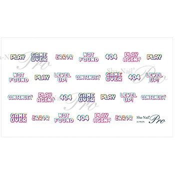 プロップス Sha-Nail Pro PLUS 写ネイル ネイルシール GAME FONT/ゲームフォント GM-PC 2191855