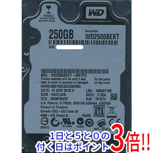 ハードディスク Seagate 2.5inch WD2500BEKT