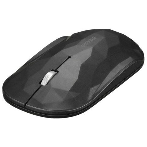 BUFFALO 薄型 3ボタン Bluetooth BlueLEDマウス ジオメトリー ブラック  ▼457-6207 BSMBB330GBK  1個