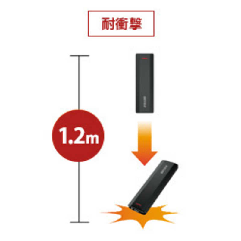 BUFFALO 外付けSSD SSD-PH500U3-BC
