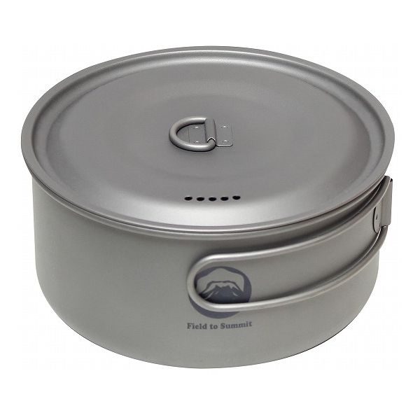 富士見産業 Field to Summit チタンクッカー 1.1L OF-CATC 4900945322549 キャンプ 軽量 丈夫 コンパクト チタン製 調理器具 ソロキャンプ 持ち運び フタ メッシュ袋 調理