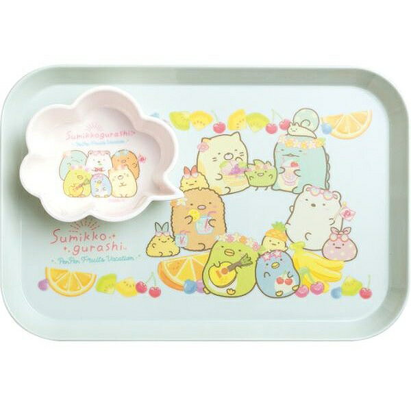 メラミンプレートセット（すみっコぐらし・ぺんぺんフルーツバケーション）
