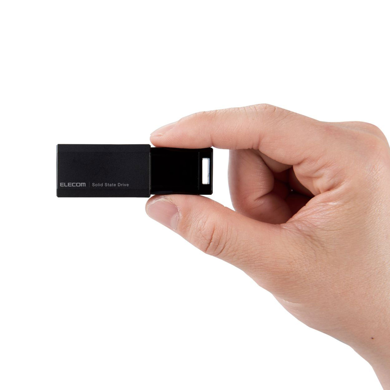 エレコム SSD 外付け ポータブル 500GB 小型 ノック式 ブラック ESD-EPK0500GBK(1個)