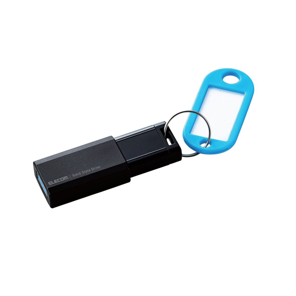 エレコム SSD 外付け ポータブル 500GB 小型 ノック式 ブラック ESD-EPK0500GBK(1個)