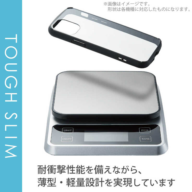 ELECOM OPPO Reno5 A ハイブリッド ケース TOUGH SLIM LITE フレームカラー ブラック PM-O212TSLFCBK