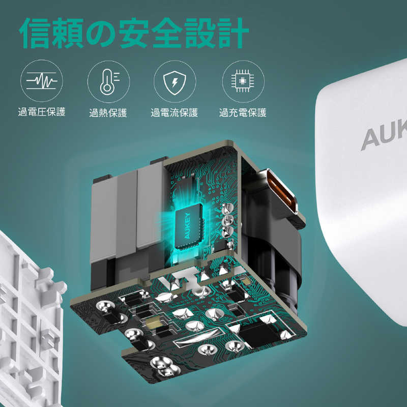 AUKEY Omnia Mini 20W II ホワイト PA-B1S-WT 1ポート