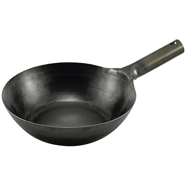 山田工業所 鉄 中華 片手鍋 39cm 底平型 IH用 板厚2.3mm