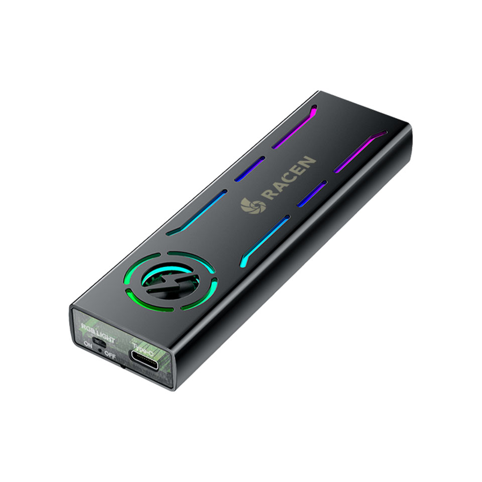 センチュリー LED & FAN M．2 NVMe USB3．2 Gen2 ケース ブラック CRC-LFM2NU32