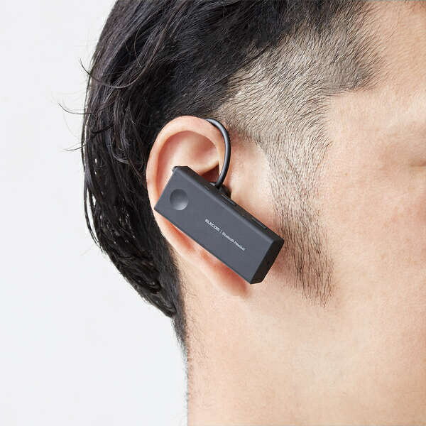 エレコム ヘッドセット Bluetooth 片耳 防水 IPX5対応 ブラック LBT-HSC10WPMPBK(1個)