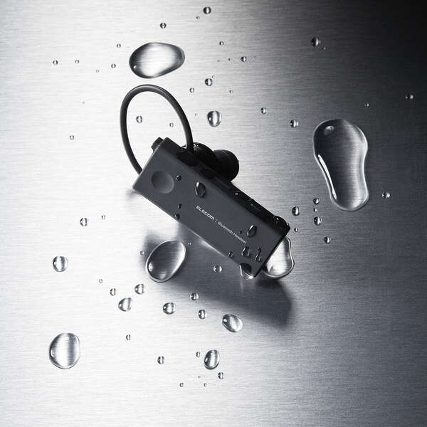 エレコム ヘッドセット Bluetooth 片耳 防水 IPX5対応 ブラック LBT-HSC10WPPCBK(1個)