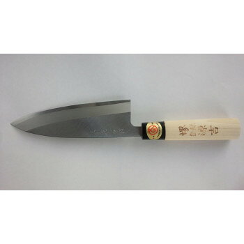 出刃包丁 165mm 片刃 右手用 ハガネ カスミ 堺源吉作 ダイキチ 日本製 | 包丁 堺刃物 堺市 伝統 ブランド 出刃 魚 刺身 うろこ取り 骨抜き 和包丁 日本