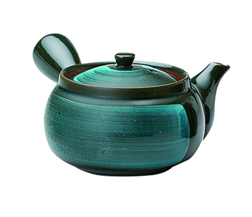 かじゅあるらいふ Kakuni 美濃焼 パノラマ 急須 帯網茶こし付 エメラルド K11244