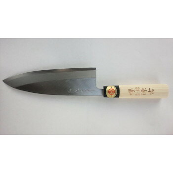 出刃包丁 180mm 片刃 右手用 ハガネ カスミ 堺源吉作 ダイキチ 日本製 | 包丁 堺刃物 堺市 伝統 ブランド 出刃 魚 刺身 うろこ取り 骨抜き 和包丁 日本