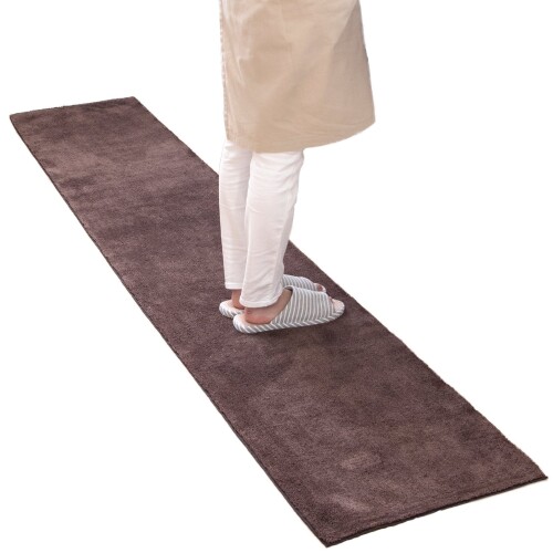 オカ OKA 乾度良好Dナチュレ ロングマット ブラウン 約50cm×270cm キッチンマットや玄関マット、リビングマットなど多目的に