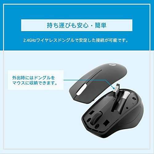 HP 280 静音 ワイヤレスマウス (ブラック)