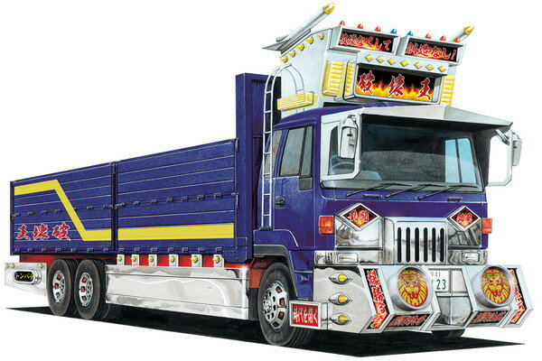 1/32 大型デコトラ(定番アート) 絶叫丸 天下最速ドドンパ野郎