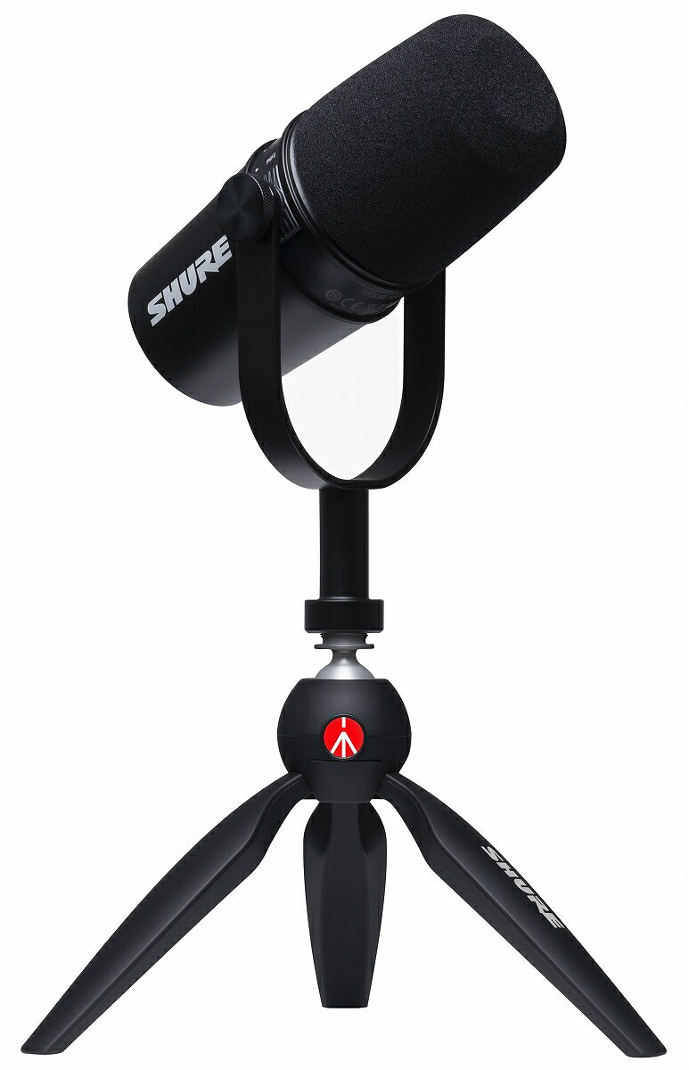 SHURE ハイブリッドUSB/カーディオイドマイクロホン スタンド付き MV7-K-BNDL-J