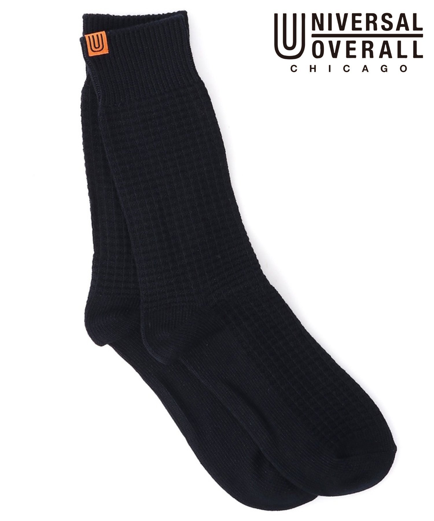UNIVERSAL OVERALL/USAコットンワッフルクルーソックス LU-005 LU-403  靴下 ユニバーサルオーバーオール