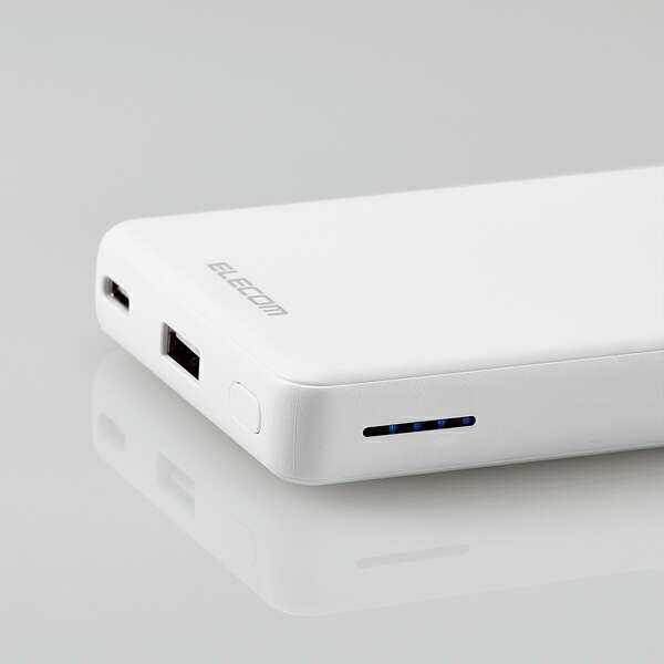エレコム モバイルバッテリー 7000mAh PD 薄型 コンパクト ホワイト DE-C27-7000WH(1個)