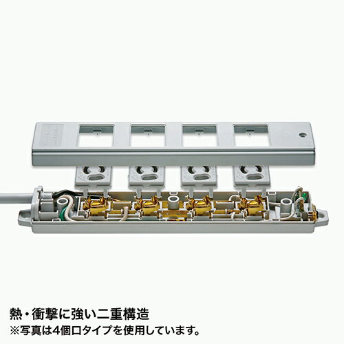 SANWA SUPPLY 工事物件タップ 3P 8個口 3m TAP-KS8-3