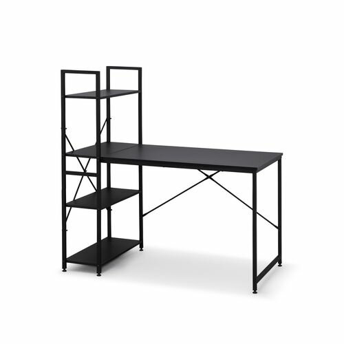 IRIS RDK-1262-BB 574220 ラック付きデスク 1200×620 ブラック