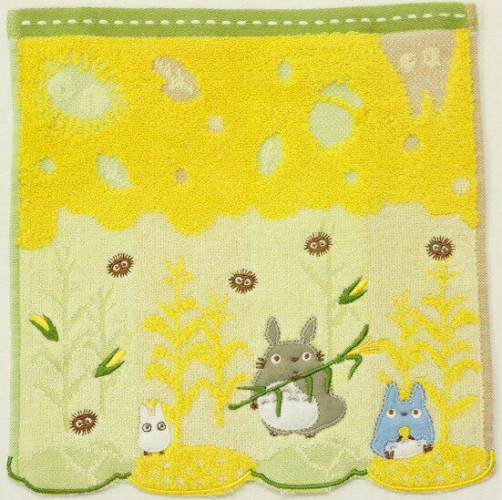 となりのトトロ　とうもろこしとトトロ　ミニタオル