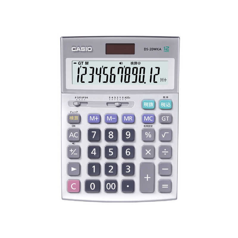 電卓　CASIO JS-20DT Amazon | カシオ 本格実務電卓 日数&時間・税計算 ジャスト