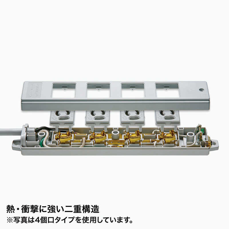 SANWA SUPPLY 工事物件タップ 2個口 2m TAP-KS2-2