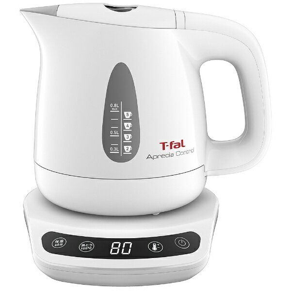 T-FAL 電気ケトル アプレシア コントロール ホワイト 0.8L KO7201JP
