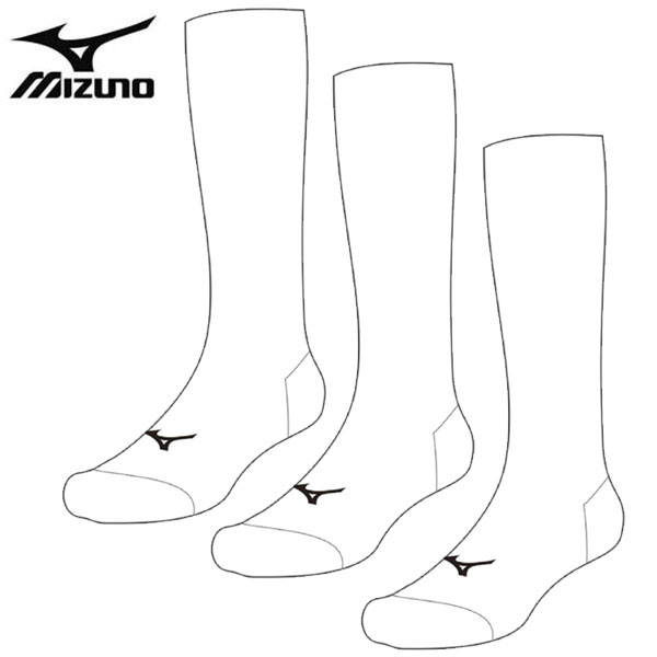 ミズノ MIZUNO アンダーストッキング 3P 18-22cm 野球 12JX0U0101 ジュニア