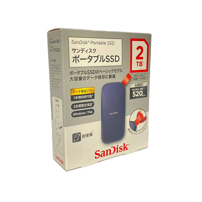 楽天市場】サンディスク(同) SanDisk ポータブルSSD 2TB SDSSDE30-2T00