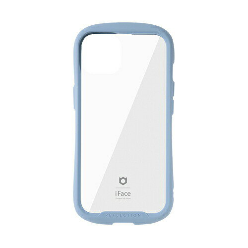 Hamee iPhone 13対応 6.1inch 2眼専用 iFace Reflection 強化ガラスクリアケース ペールブルー