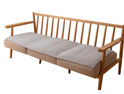 CLOUD柄 ソファーパッド/ラグ 洗える 綿100％ オールシーズン mofua モフア イブル 〔リビング〕