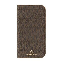 マイケルコース｜MICHAEL KORS MICHAEL – Folio Case Edge Corting with Tassel Charm for iPhone 13 mini Brown/Black マイケルコース ブラウン/ブルーac MKEC…