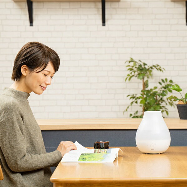 PRISMATE 上部給水超音波式加湿器 LuLuPure middle ホワイト PR-HF065-WH