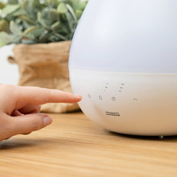 PRISMATE 上部給水超音波式加湿器 LuLuPure middle ホワイト PR-HF065-WH